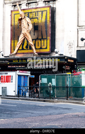 Dominion Theater mit dem musical "We Will Rock You". Es wurde angekündigt, dass die Show am Ende Mai beendet wird Stockfoto