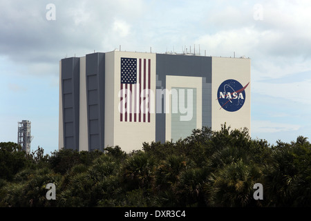 Merritt Island, Vereinigte Staaten von Amerika, Vehicle Assembly Building am Kennedy Space Center Stockfoto