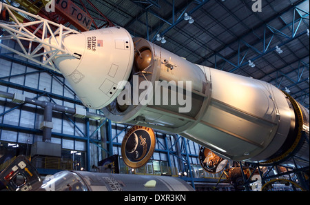 Merritt Island, Vereinigte Staaten von Amerika, die Saturn V-Rakete am Kennedy Space Center Visitor Complex Stockfoto