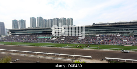 Hong Kong, China, Ansicht von Sha Tin Racecourse Stockfoto