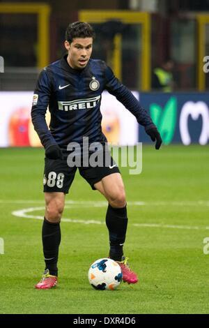 Mailand, Italien. 27. März 2014. Hernanes (Inter) Fußball: Italienische "Serie A" match zwischen Inter Mailand 0-0 Udinese im Stadio Giuseppe Meazza in Mailand, Italien. © Enrico Calderoni/AFLO SPORT/Alamy Live-Nachrichten Stockfoto