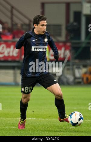 Mailand, Italien. 27. März 2014. Hernanes (Inter) Fußball: Italienische "Serie A" match zwischen Inter Mailand 0-0 Udinese im Stadio Giuseppe Meazza in Mailand, Italien. © Enrico Calderoni/AFLO SPORT/Alamy Live-Nachrichten Stockfoto