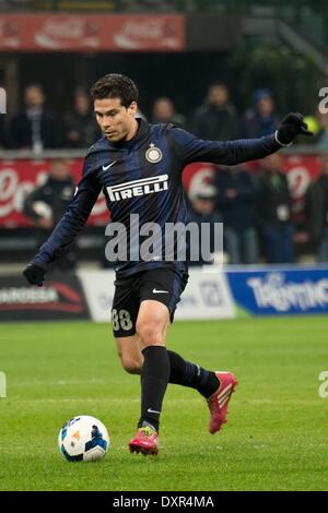 Mailand, Italien. 27. März 2014. Hernanes (Inter) Fußball: Italienische "Serie A" match zwischen Inter Mailand 0-0 Udinese im Stadio Giuseppe Meazza in Mailand, Italien. © Enrico Calderoni/AFLO SPORT/Alamy Live-Nachrichten Stockfoto