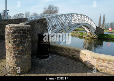 Holzsteg über The Great Ouse. Stockfoto