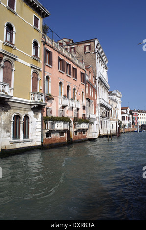 Gebäude und Häuser an der Grand Kanal in Venedig Stockfoto
