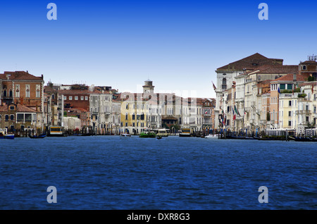 Gebäude und Häuser an der Grand Kanal in Venedig Stockfoto