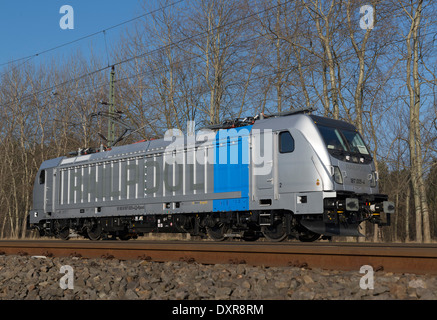 Wusterwitz, Deutschland, RAILPOOL TRAXX F160 AC3 LM Stockfoto