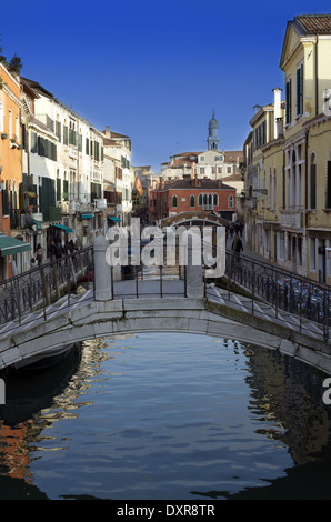 Gebäude und Häuser an der Grand Kanal in Venedig Stockfoto