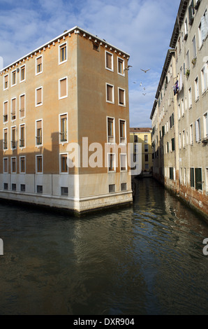 Gebäude und Häuser an der Grand Kanal in Venedig Stockfoto