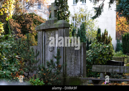 Berlin, Deutschland, Grabstein in der alte Friedhof Luis Stockfoto