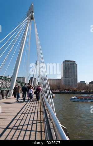 Berühmte Blick entlang und rund um die Themse in London in der Nähe von London Eye Stockfoto