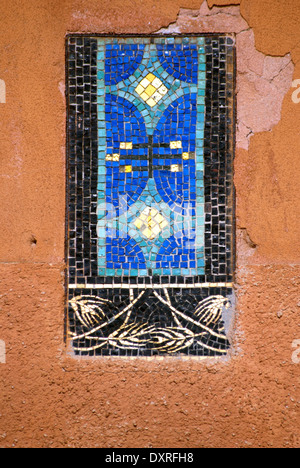 Dekorative Mosaik an der Fassade in Muranoinsel in Venedig Stockfoto