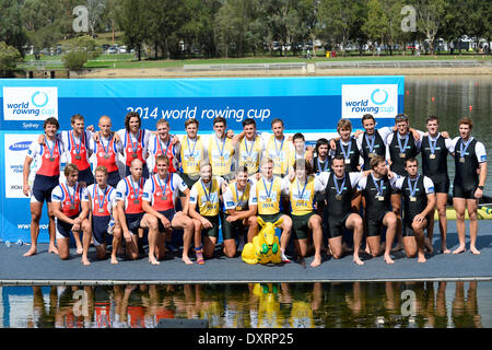 Penrith, Australien. 30. März 2014. &amp; in Aktion während &amp; bei der internationalen Regatta von Sydney entfernt. Bildnachweis: Aktion Plus Sport/Alamy Live-Nachrichten Stockfoto