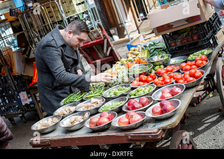 Berwick Street Soho Markt stand frisches Obst Gemüse Stockfoto