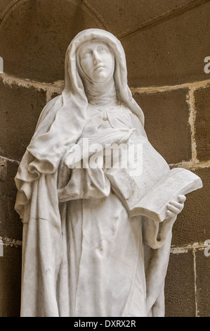 St. Teresa von Avila Statue, Montserrat, Katalonien, Spanien Stockfoto