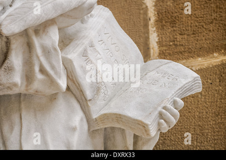 St. Teresa von Avila Statue Detail, Montserrat, Katalonien, Spanien Stockfoto