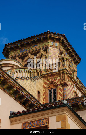 Belvedere-Turm, Ca' d'Zan Mansion, Ringling Museum, Sarasota Stockfoto