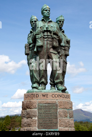 Commando Memorial Statuen an Spean Bridge in der Nähe von Fort William Western Highlands von Schottland, Vereinigtes Königreich Stockfoto