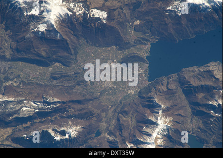 Italien, Riva del Garda, Monte Brione, Monte Rocchetta, Gardasee Stockfoto