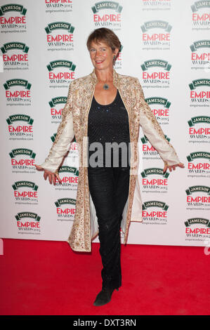 London, UK. 30. März 2014. Schauspielerin Celia Imrie Posen für die Fotografen während der 2014 Jameson Empire Awards statt im The Grosvenor House am Sonntag, 30. März 2014. Bildnachweis: Heloise/Alamy Live-Nachrichten Stockfoto