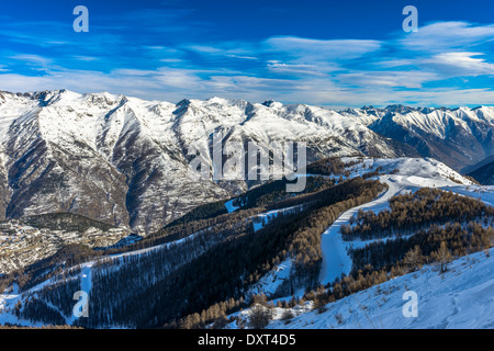 Französische Alpen in Auron, Südfrankreich Stockfoto