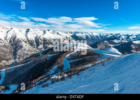 Französische Alpen in Auron, Südfrankreich Stockfoto