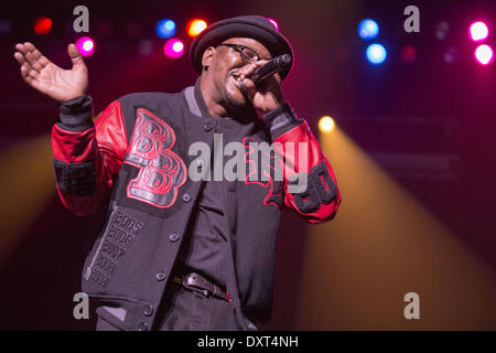 Hammond, Indiana, USA. 28. März 2014. Sänger BOBBY BROWN tritt an der Abendkasse im Horseshoe Casino in Hammond, Indiana © Daniel DeSlover/ZUMAPRESS.com/Alamy Live-Nachrichten Stockfoto