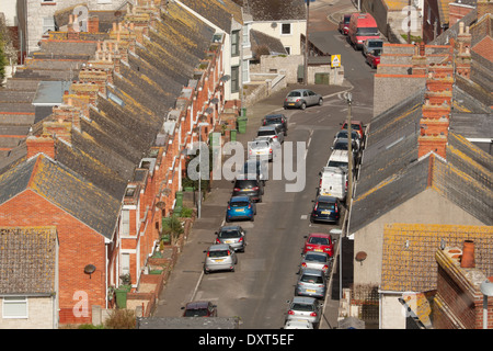 Luftaufnahme der Stadt auf Portland Bill, Dorset UK Stockfoto