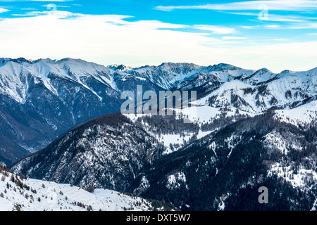 Französische Alpen in Auron, Südfrankreich Stockfoto