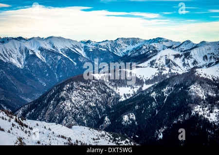 Französische Alpen in Auron, Südfrankreich Stockfoto