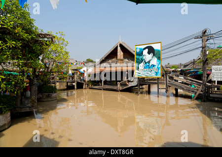 Blick über den schwimmenden Markt in Pattaya, Thailand Stockfoto