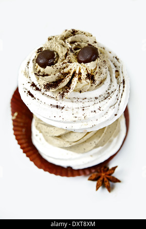 Leckere Kaffee-Kuchen, Isolated on White. Kuchen-Foto-Sammlung. Stockfoto