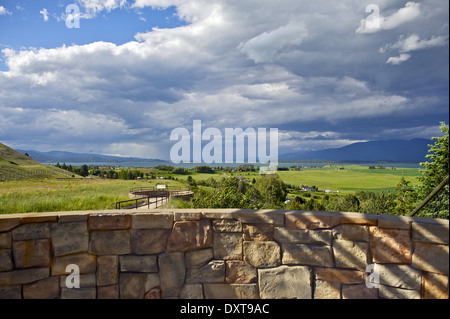 Flathead Lake in der Nähe von Polson, Montana, USA. Nord-Blick auf den See. Montana-Fotosammlung Stockfoto