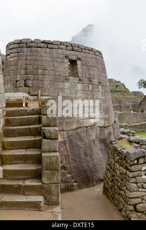 Ruinen der Sonnentempel in Machu Picchu Stadt Stockfoto