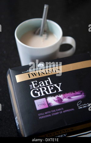 Twinings Earl Grey Teebeutel. Stockfoto