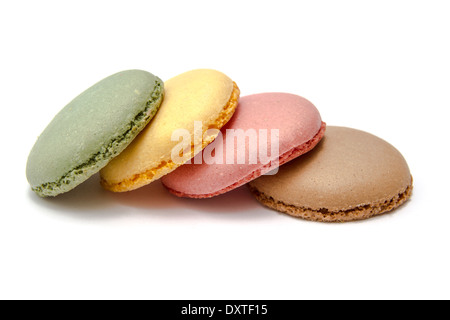 Makronen bunte Kekse Dessert Stockfoto