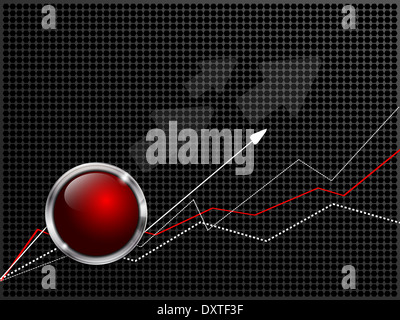 Hintergrund mit Pfeilen, button und kopieren Sie Raum. Stockfoto