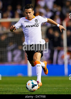 Valencia, Spanien. 30. März 2014. Verteidiger Bernat von Valencia CF in Aktion während der La Liga-Spiel zwischen Valencia CF und Getafe im Mestalla-Stadion, Valencia-Credit: Action Plus Sport/Alamy Live News Stockfoto