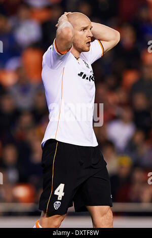 Valencia, Spanien. 30. März 2014. während der La Liga-Spiel zwischen Valencia CF und Getafe im Mestalla-Stadion, Valencia-Credit: Action Plus Sport/Alamy Live News Stockfoto