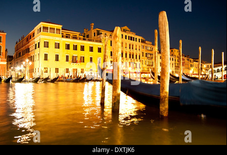 Grand Canale von Venedig am Abend. Italien Stockfoto