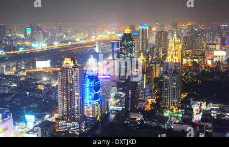 Skyline von Bangkok, Thailand. Ansicht von oben Stockfoto