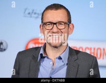 Berlin, Deutschland. 31. März 2014. Französischer Schauspieler und Regisseur Dany Boon Posen während der Fototermin für den Film Super-Hypochonder in Berlin, Deutschland, 31. März 2014. Die Filme beginnen am 10. April 2014 Screening in den deutschen Kinos. Foto: BRITTA PEDERSEN/DPA/Alamy Live-Nachrichten Stockfoto