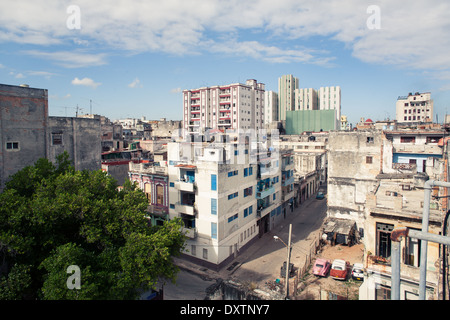 Alte Stadt Wohngebäude, Havanna, Kuba Stockfoto