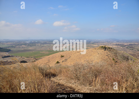 Blick vom SaeByeol Vulkankegel in Jeju Island Stockfoto