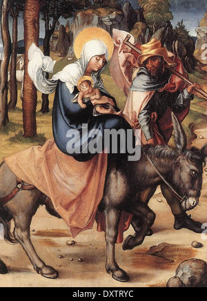 Albrecht Dürer die sieben Schmerzen Mariens - die Flucht nach Ägypten Stockfoto