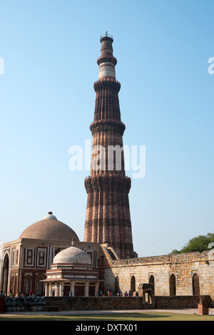 Indien, Neu-Delhi, Uttar Pradesh Qutab Minar Stockfoto