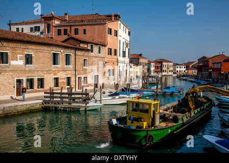 Kanal-Szene, Insel Murano, Veneto, Italien Stockfoto