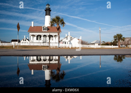 Tybee-Leuchtturm - Tybee Island, Georgia USA Stockfoto