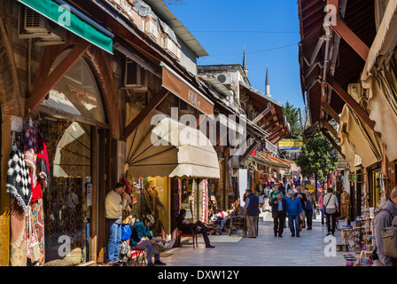 Geschäfte in der Arasta Bazaar in der Nähe von Blaue Moschee (Sultanahmet Camii), Stadtteil Sultanahmet, Istanbul, Türkei Stockfoto