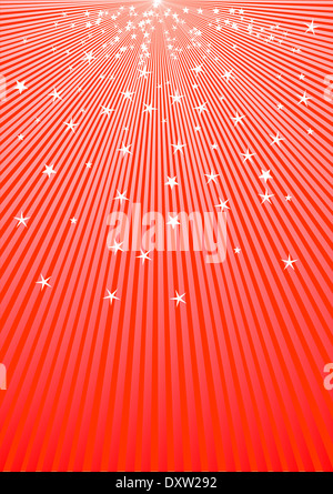 roten abstrakten Hintergrund mit vielen star Stockfoto